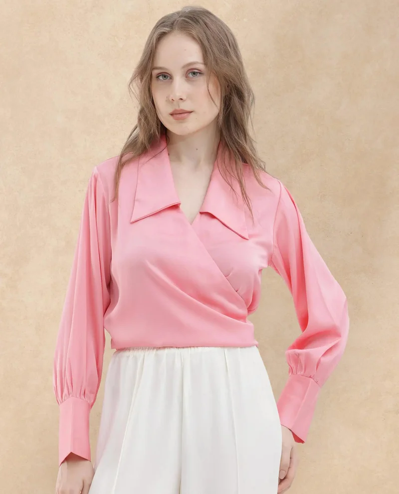 Rareism Women's Versatile 3-Way Wrap Brunch Top