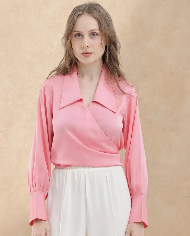 Rareism Women's Versatile 3-Way Wrap Brunch Top