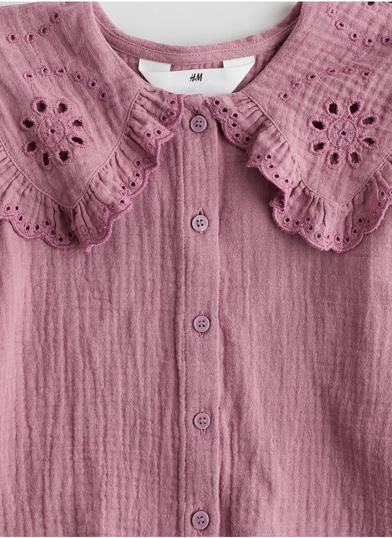 H&M Collared Cotton Blouse