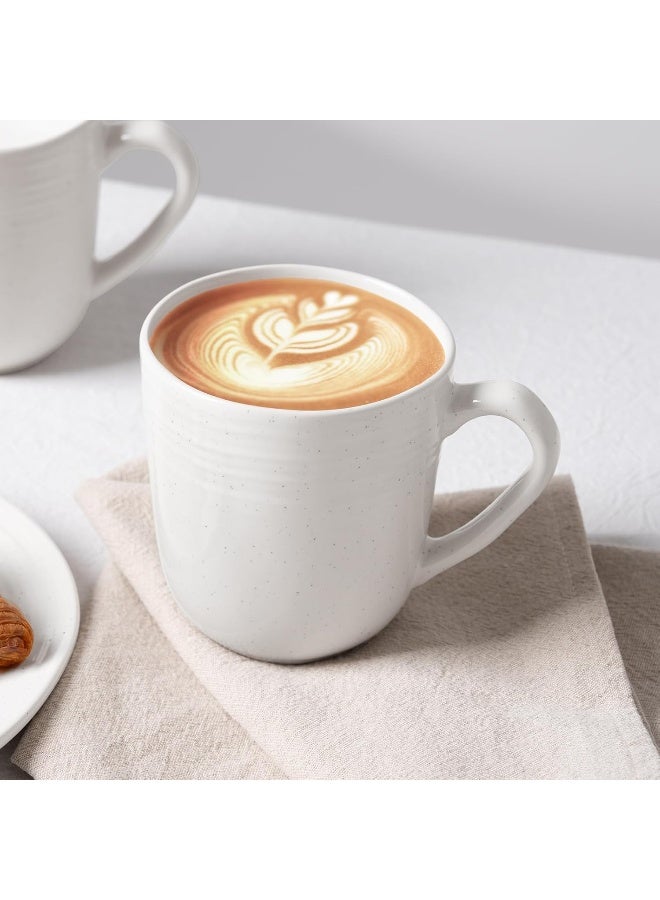 Famiware Twilight 4 Piece Set Ceramic Coffee Mugs, 14oz, Set for Tea, Coffee, Milk, Microwave & Dishwasher Safe, White - Image 2
