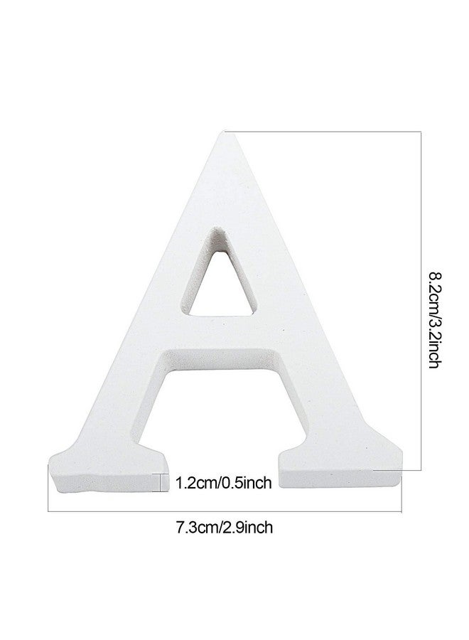 HOZEON 56 PCS Decorative Wooden Letter, White Free-Standing Wood Letters, Modern and Stylish Wall Letters for Bedroom, Wedding, Birthday Party, Children, Home Decoration - Image 2