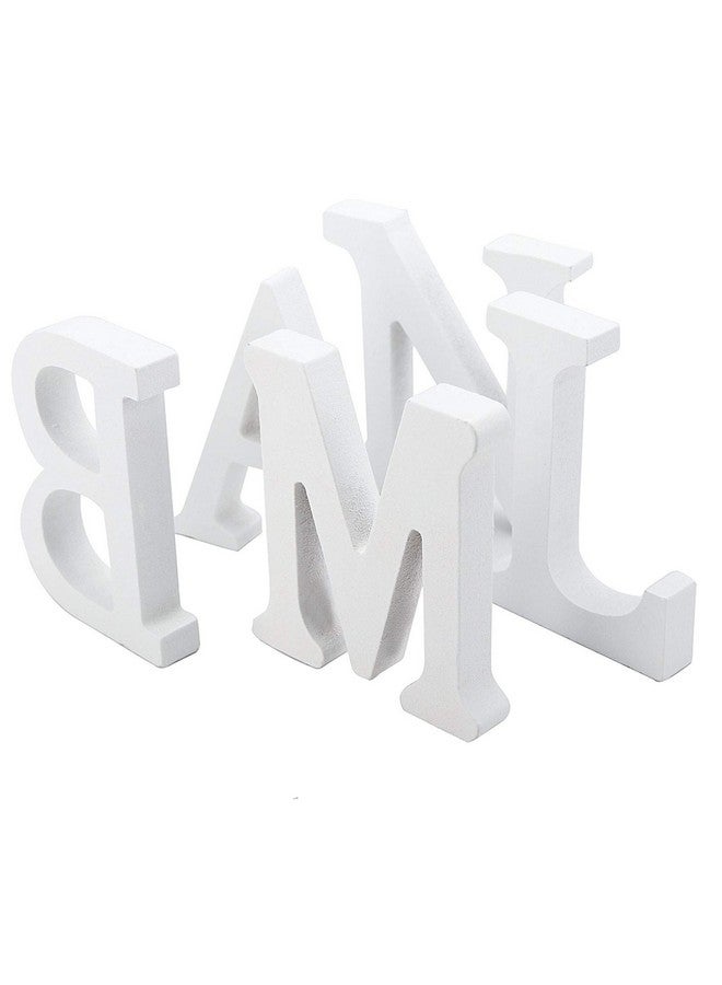 HOZEON 56 PCS Decorative Wooden Letter, White Free-Standing Wood Letters, Modern and Stylish Wall Letters for Bedroom, Wedding, Birthday Party, Children, Home Decoration - Image 4