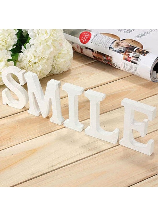 HOZEON 56 PCS Decorative Wooden Letter, White Free-Standing Wood Letters, Modern and Stylish Wall Letters for Bedroom, Wedding, Birthday Party, Children, Home Decoration - Image 5