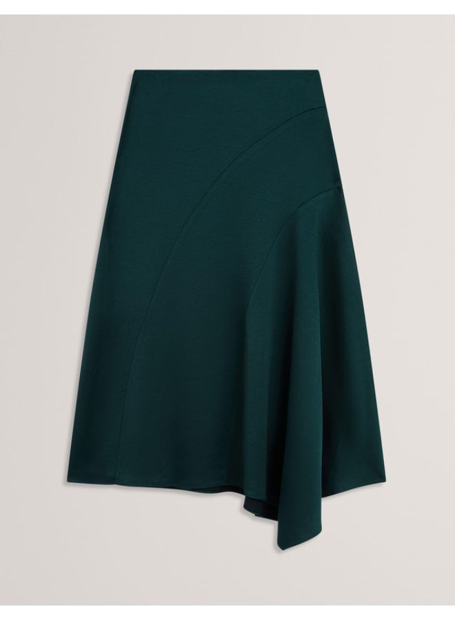 Ted Baker Satin Midi Skirt with Asymmetric Hem - Image 1