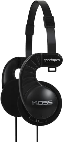 Koss SportaPro On-Ear Stereo Headphones, 3.5mm Plug, Lightweight, Unique Folding Design, Black - Image 5
