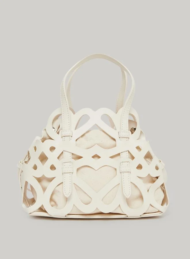 Styli  White Cutout Detail Handbag for Women | Best Price UAE
