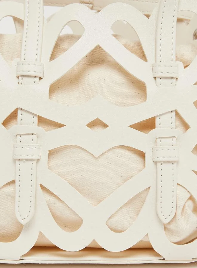 Styli  White Cutout Detail Handbag for Women | Best Price UAE