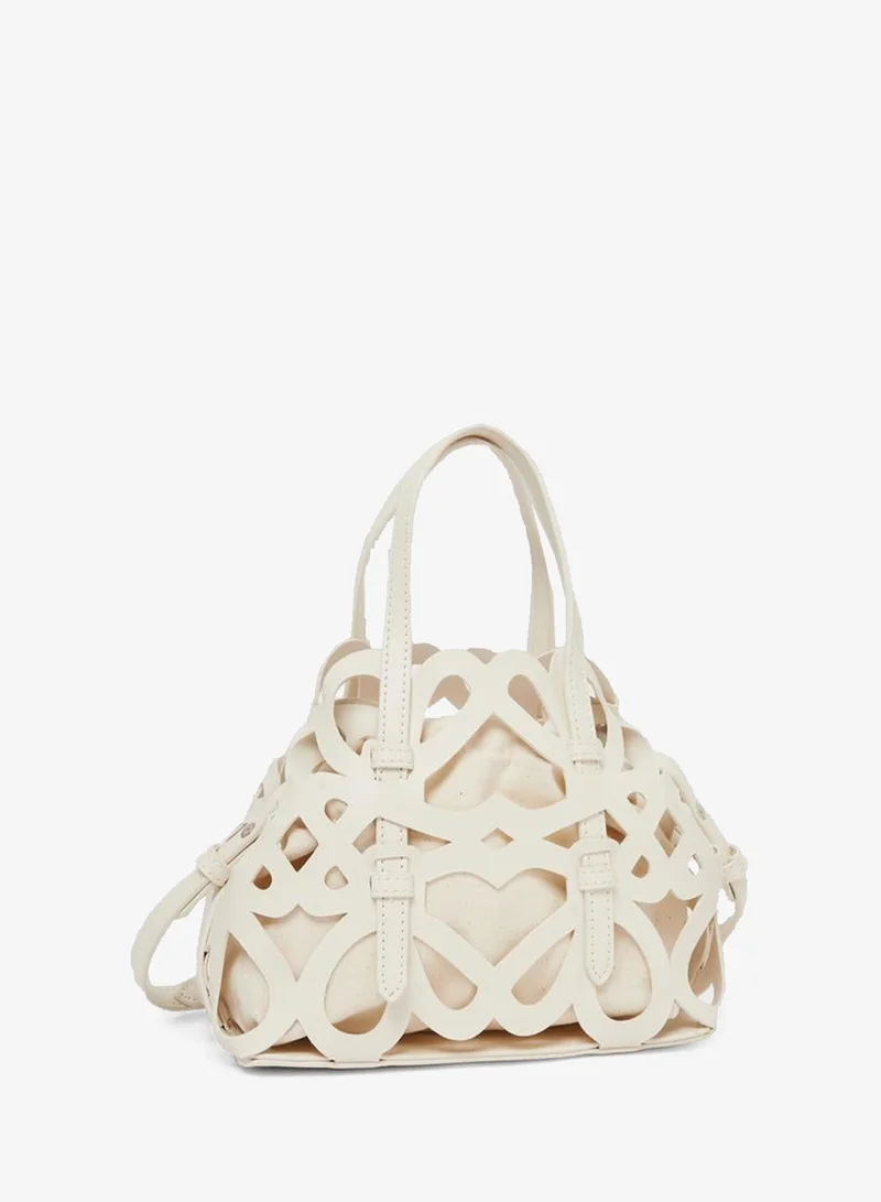 ستايلي White Cutout Detail Handbag