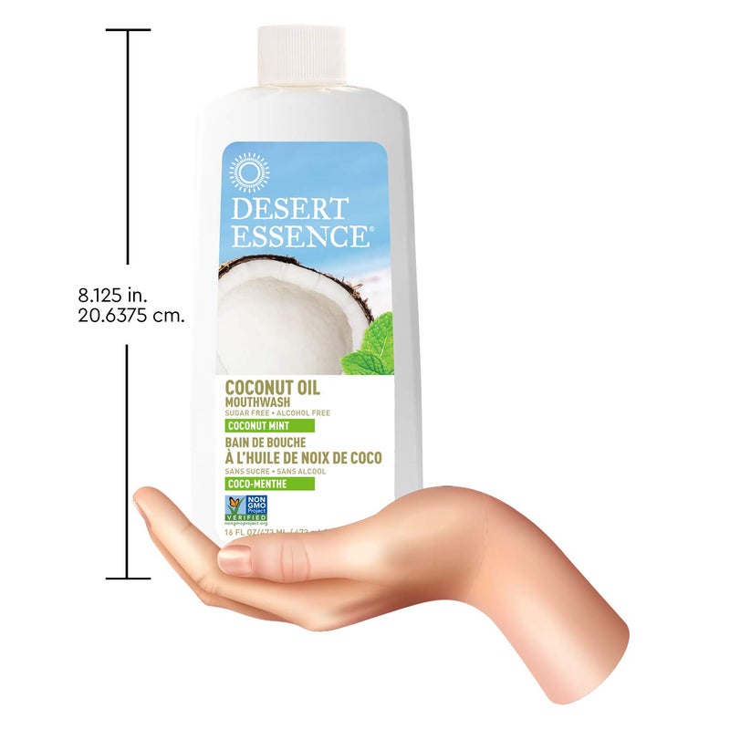 Desert Essence Coconut Oil Mouthwash- Alcohol & Sugar-Free - Coconut Oil & Tea Tree Oil Mouthwash for Adults & Kids 6+ - Promotes Gum Health, Fresh Breath, Soothing - Image 5
