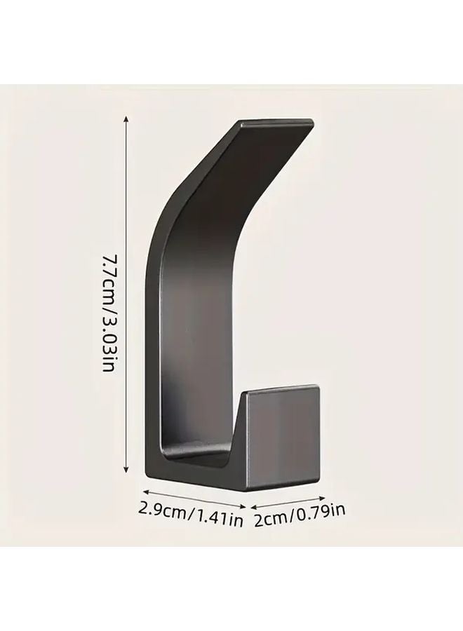 White Wall Hook Set 5pcs Easy Install Adhesive Towel Coat Hooks For Bathroom - Image 5