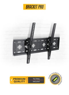 Bracket BRACKET PRO 42"-85" Universal TV Wall Mount Bracket With Leveler Included For Perfect Balance Adjustable & Heavy Duty for LCD LED Flat Panel TVs Space-Saving VESA Compatible TILTING MOUNT - BPT4285 Black  - Image 1