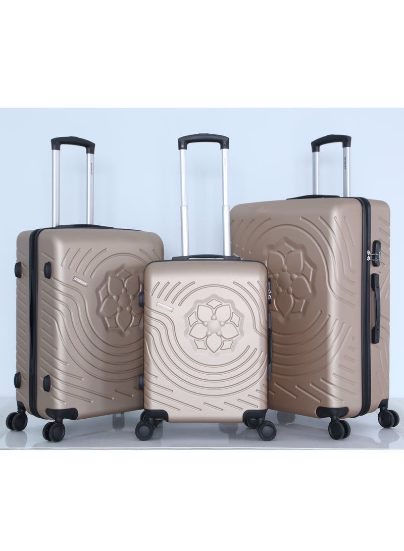 STARLIFE 3 Piece ABS Hard side Trolley Luggage Set Spinner Wheels with Number Lock - Image 1