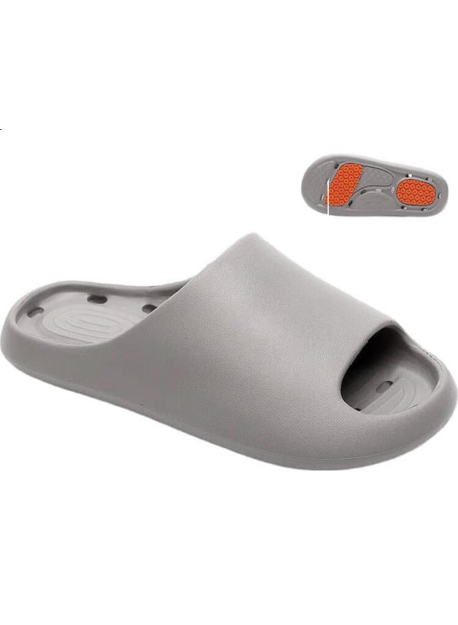 Guoluofei Perforated Water-Draining Slippers, Summer Bathroom Shower-Specific Indoor Non-Slip Home Shower Slippers, Green, Size 36-37 - Image 1