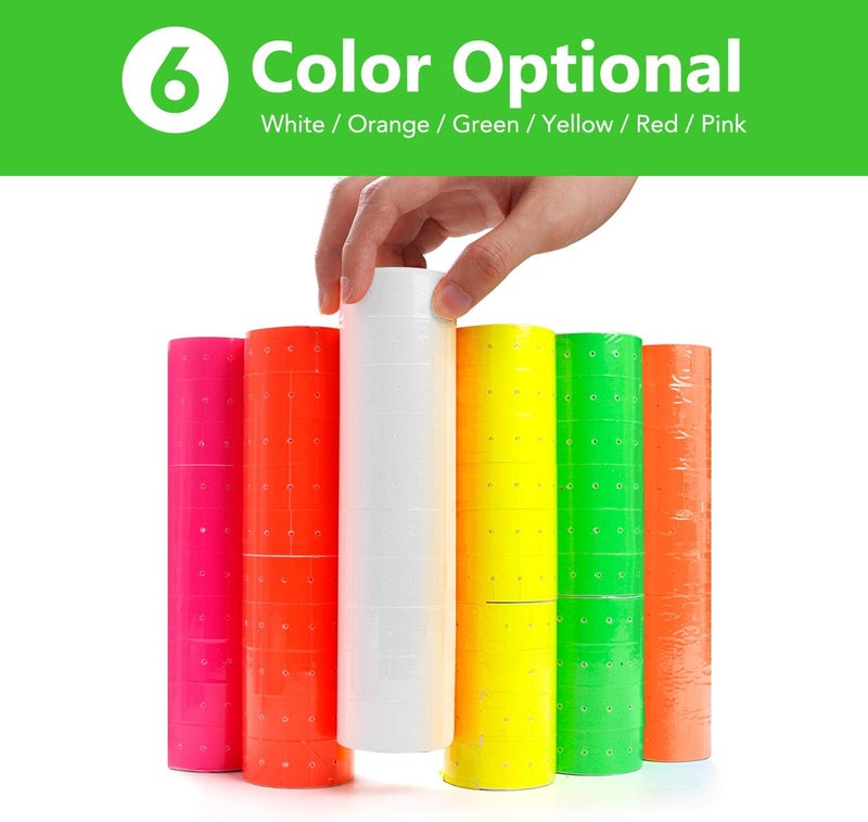 Hatisan 30 Rolls 15000 Price Gun Labels for Mx-5500 White Price Marker Stickers, Super Sticky Label Paper Tag Labels (Green) - Image 5