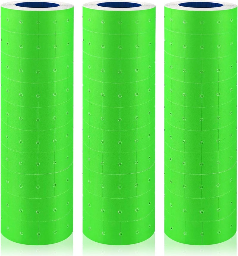 Hatisan 30 Rolls 15000 Price Gun Labels for Mx-5500 White Price Marker Stickers, Super Sticky Label Paper Tag Labels (Green) - Image 1