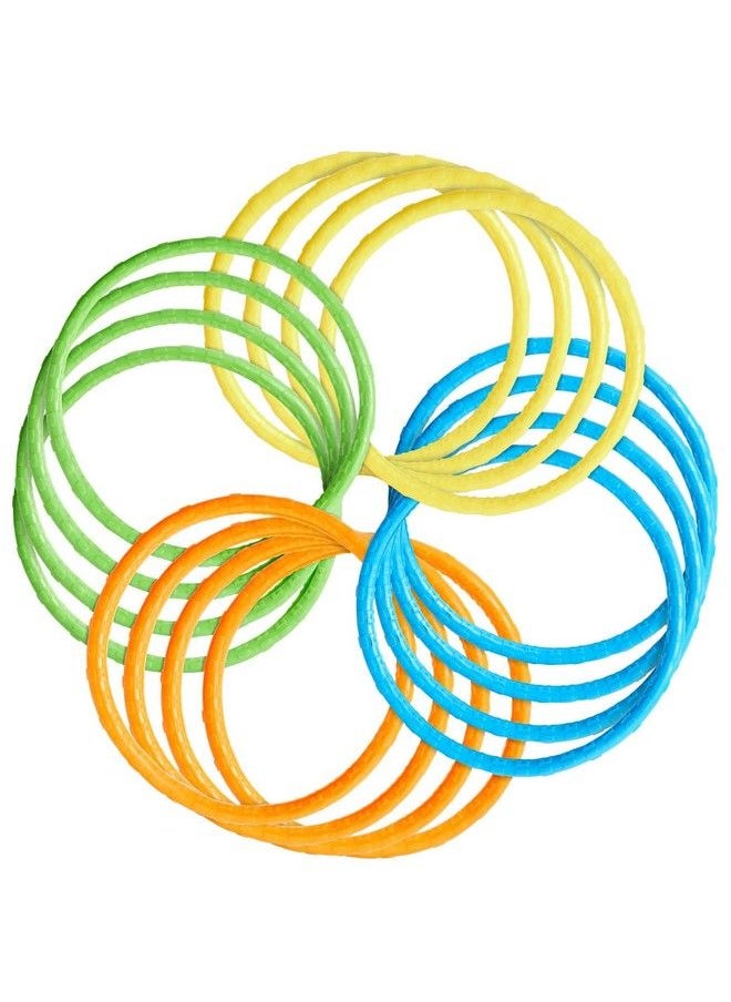 Blue Panda 12Pack Swim Dive Rings Kids Pool Toys Easy To Grab Underwater Diving Rings For Training Summer Swimming Party Games Toss Multicolored Pool Sinking Toys (6 In)  - Image 1