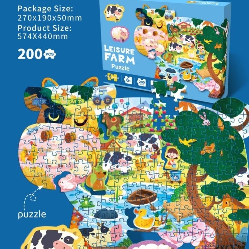 Children's Animal-Shaped Puzzle Educational Toy for Early Learning, 4-6 Years