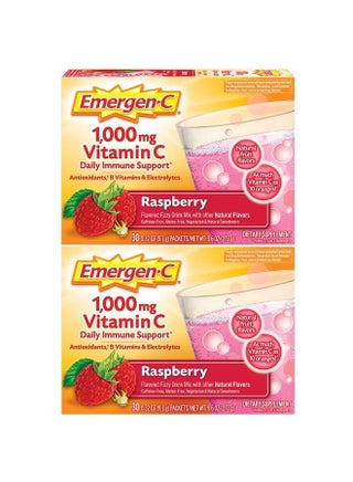 1000mg Vitamin C Powder, with Antioxidants, B Vitamins and Electrolytes, Vitamin C Supplements for Immune Support, Caffeine Free Drink Mix, Raspberry Flavor - 60 Count/2 Month Supply - pzsku/ZC79019D5EF0E634556BBZ/45/_/1681648508/5793c5a5-52cd-4b94-a179-9162f7bf81fb