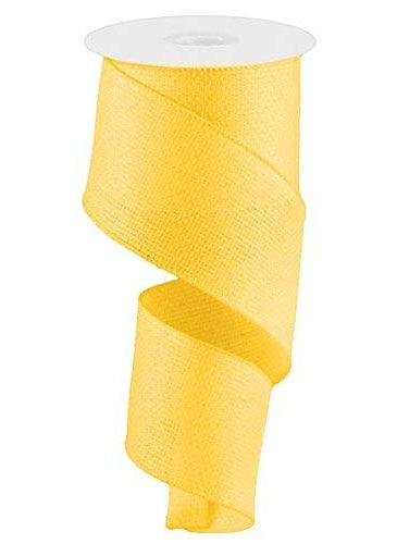 Expressions Cross Royal Burlap Wired Edge Ribbon  25 x 10 Yards New Sun Yellow 