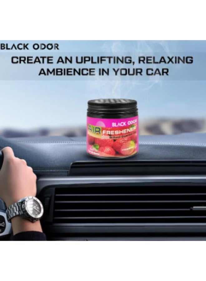 BLACK ODOR STRAWBERRY Car Air Freshener Black Odor 180g Natural Essential Oils Air Freshener For Car Home BO03 - Image 5
