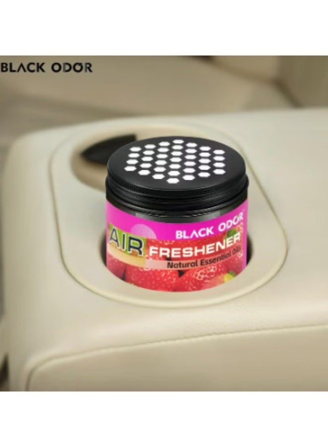 BLACK ODOR STRAWBERRY Car Air Freshener Black Odor 180g Natural Essential Oils Air Freshener For Car Home BO03 - Image 4