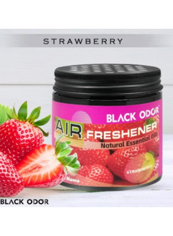 BLACK ODOR STRAWBERRY Car Air Freshener Black Odor 180g Natural Essential Oils Air Freshener For Car Home BO03 - Image 3