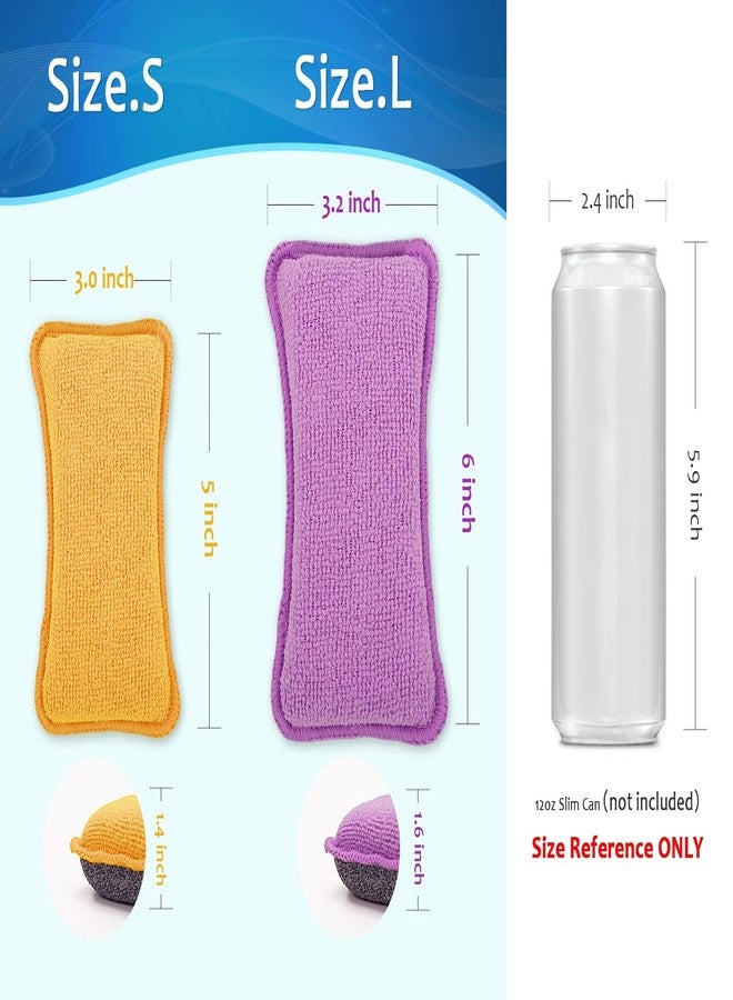 UPSTAR Dish Sponges Kitchen, Microfiber Cleaning Scrubber for Dishwashing, Sink, Basin and Multi-Pupose, Non-Scratch, Size.S Pack of 8 - Image 2