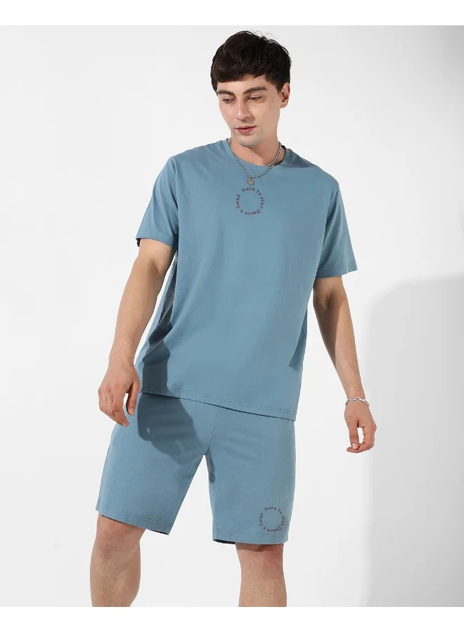 كامبوس سوترا طقم رجالي بطبعة كيوبيد خوخي للملابس الكاجوال