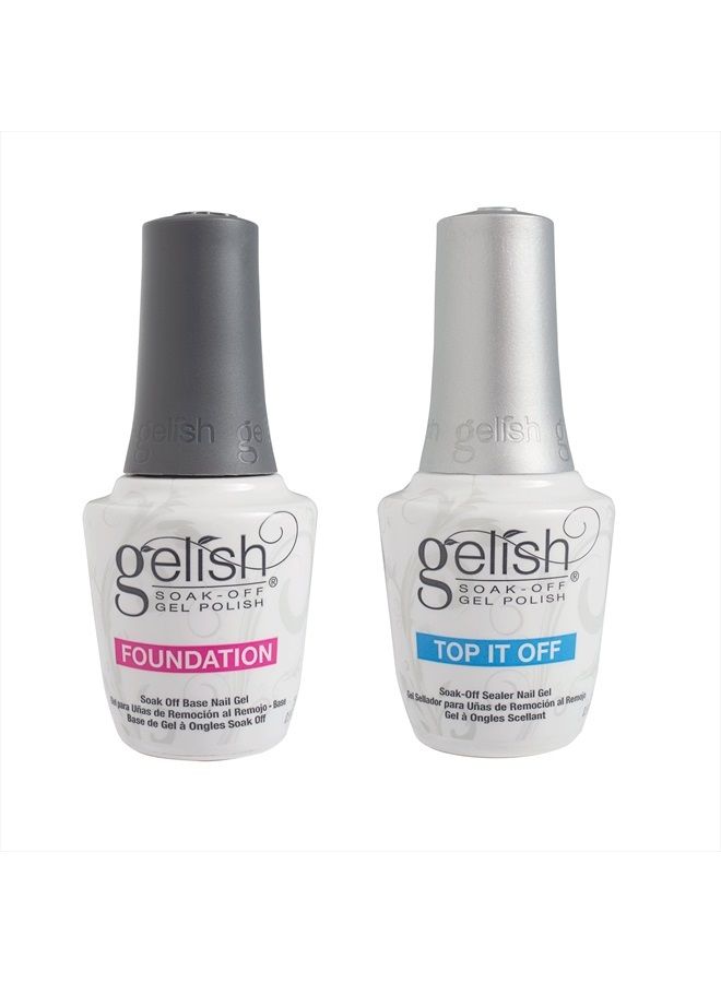Gelish أساس ديناميكي وزجاجة طلاء أظافر جل مع طبقة علوية (عبوة 2) - Image 1