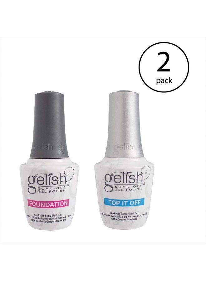Gelish أساس ديناميكي وزجاجة طلاء أظافر جل مع طبقة علوية (عبوة 2) - Image 2