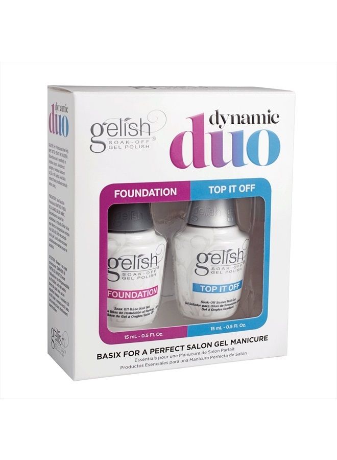 Gelish أساس ديناميكي وزجاجة طلاء أظافر جل مع طبقة علوية (عبوة 2) - Image 5