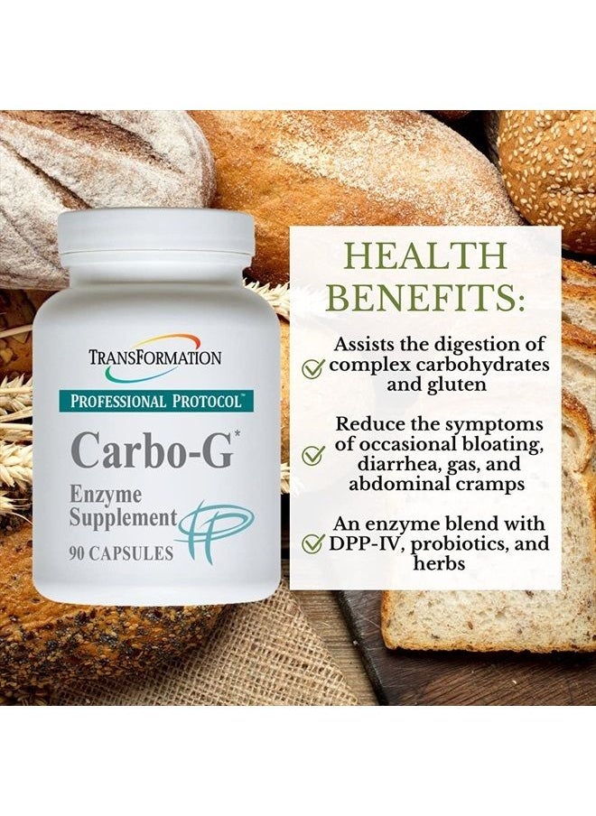 Carbo-G* Capsules - #1 Practitioner Recommended -Digest-Aid, Gut-Health, Designed to Help Encourage Digestion of Gluten and Complex Carbs Supplement by Transformation Enzymes. (180)