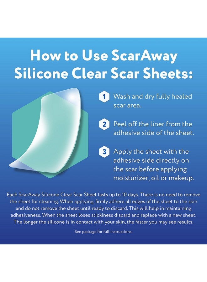 scaraway Advanced Clear Silicone Scar Sheets, Medical Grade Silicone Strips (1.5" X 3") Scar Treatment And Prevention For Surgical, Burn, Body, Hypertrophic & Keloid Scar Treatment, 6 Clear Sheets - Image 4