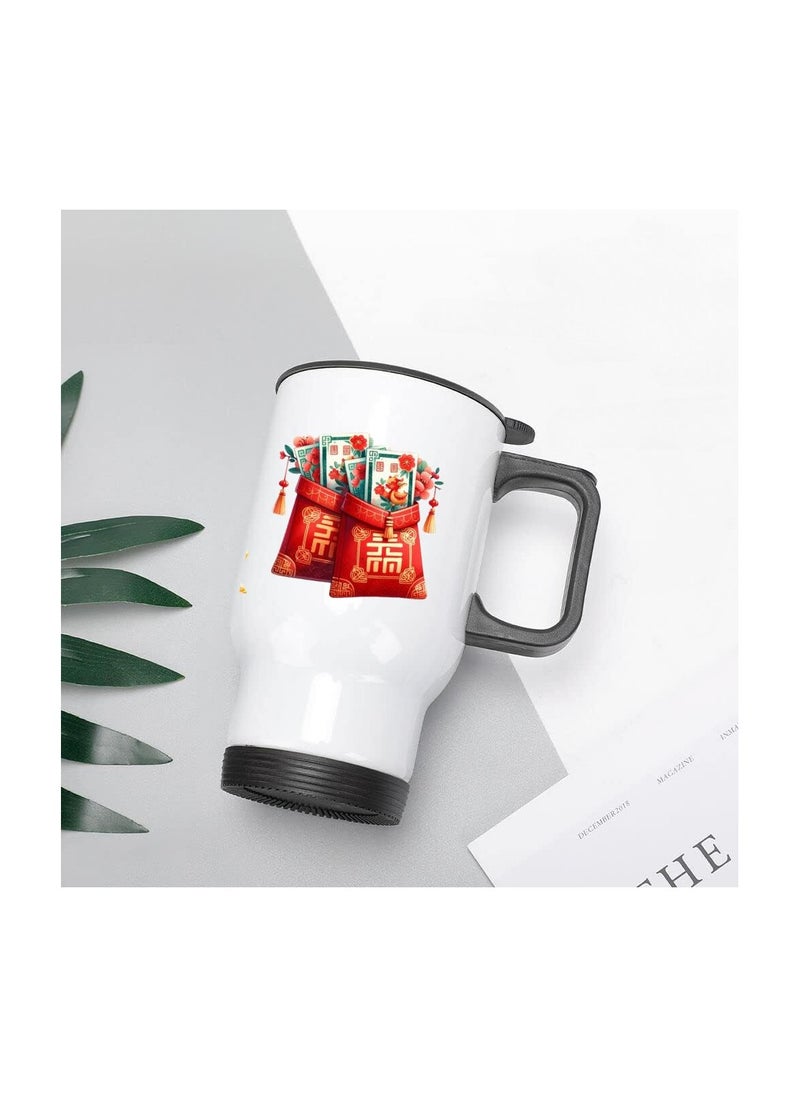 Generic - China Travel Mug–Insulated Stainless Steel Coffee Mug For Hot&Cold Drinks,Perfect For Commuting,Road Trips And Celebrate With Style–Leak-Proof Travel Mug - Image 1