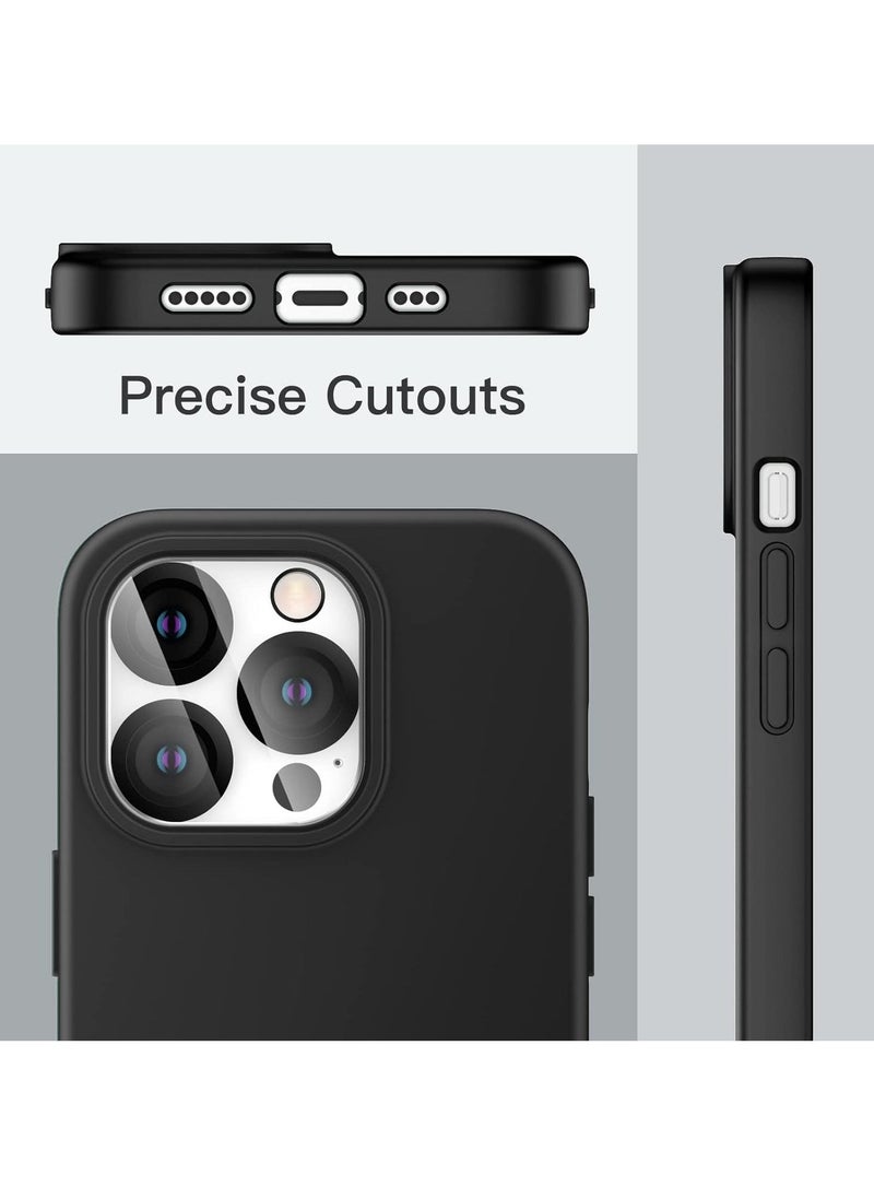 Raxoom iPhone 14 Pro Max 5-in-1 Case â€“ Black Liquid Silicone with 2 Screen Protectors, 2 Camera Lens Protectors, Full Body Shockproof Drop Protection, 6.7 Inch - Image 4