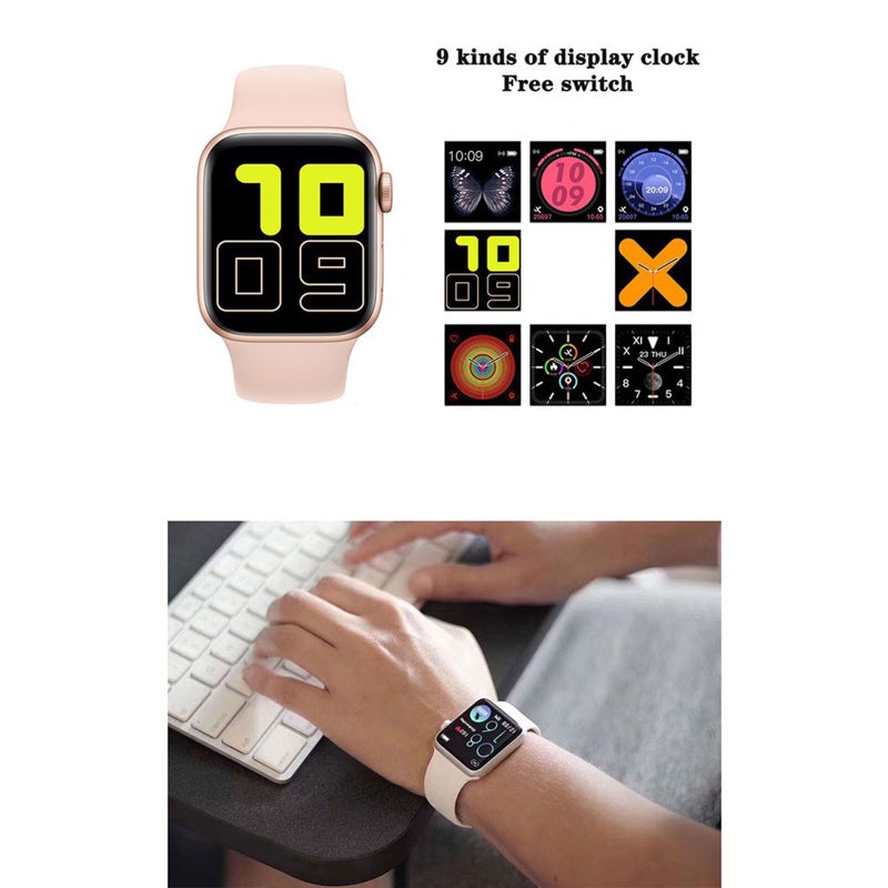 Smart Watch: 38mm Silver Aluminum Case White Sport Band - Large HD IPS Color Display Built-in Stereo Speaker Optical Heart Rate Sensor for Fitness Enthusiasts Daily Health Monitoring - Image 2