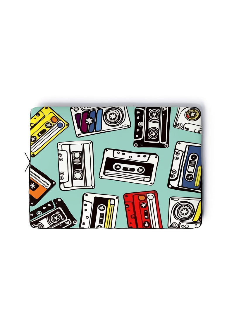 LOUD UNIVERSE Laptop Sleeve 15 inch 13 Reasons Why Quote TV Series Netflix Retro Cassette Tablet Sleeve - Image 1