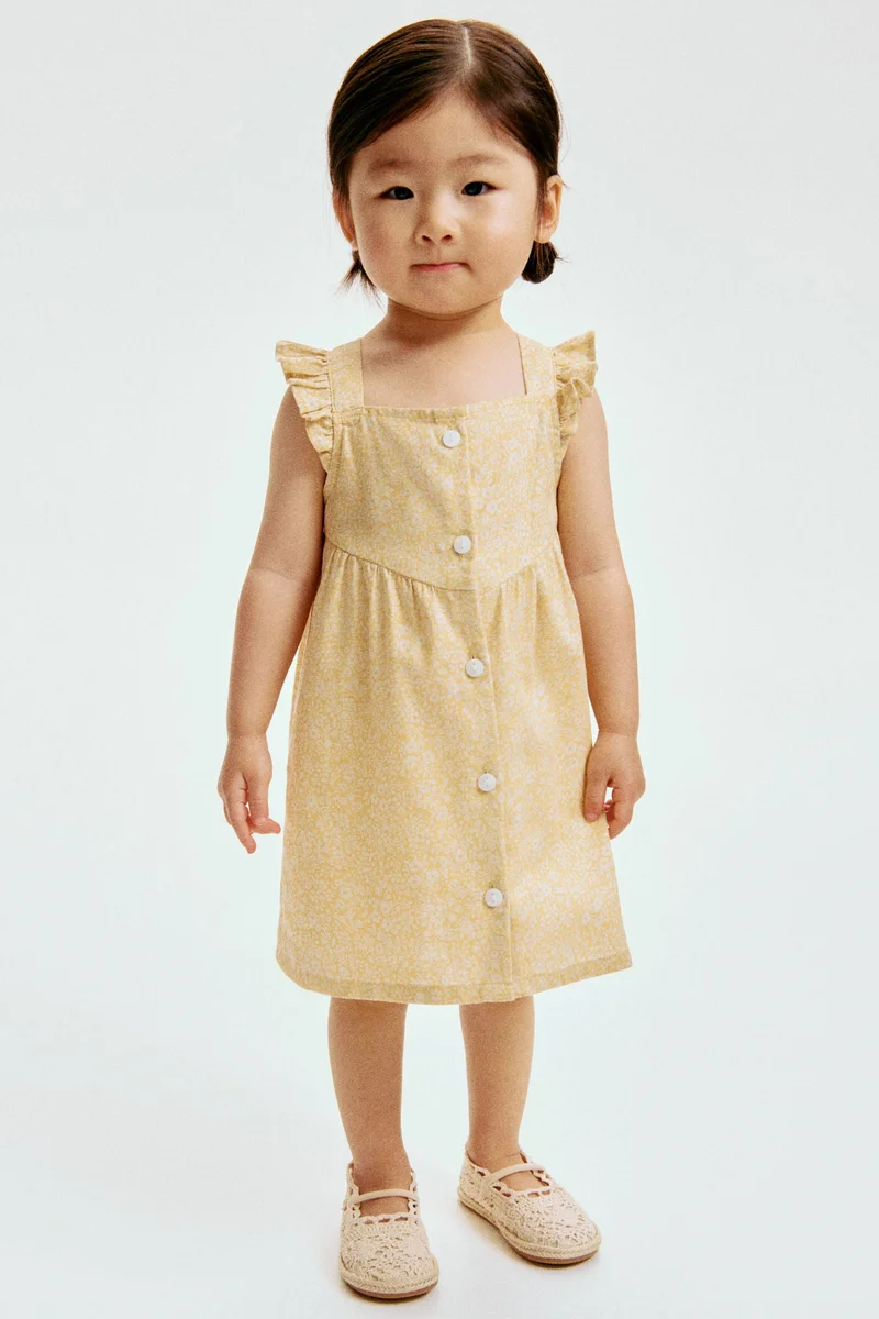 H&M Flounce-trimmed cotton dress