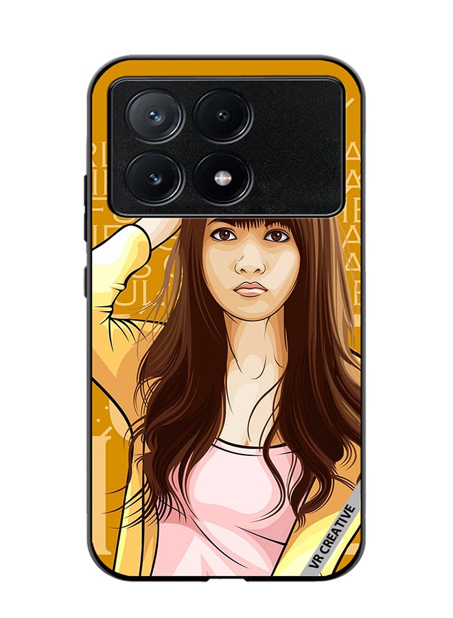 VR CREATIVE Protective Case Cover For Xiaomi Poco X6 Pro Girl Posing Design Multicolour - Image 1