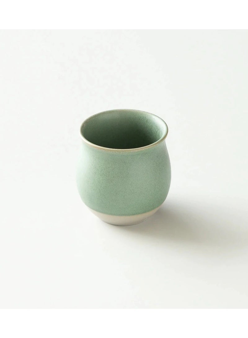 Origami Coffee Cups for French Press, Cold Brew, Latte, Capaccino I Pinot Flavor Cup I Made of Porcelain I 200 ml Capacity I Green and White Color - Image 3