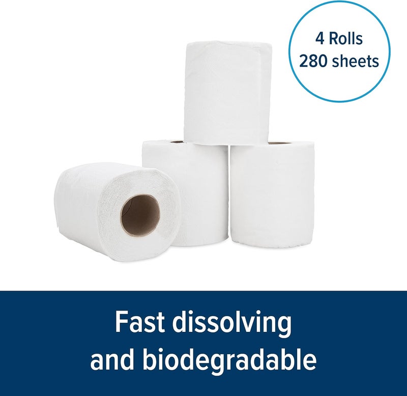 Camco RV & Marine Toilet Tissue - 4 Rolls Biodegradable 1-Ply Bath Tissue for Trailer and Motorhome - Image 4