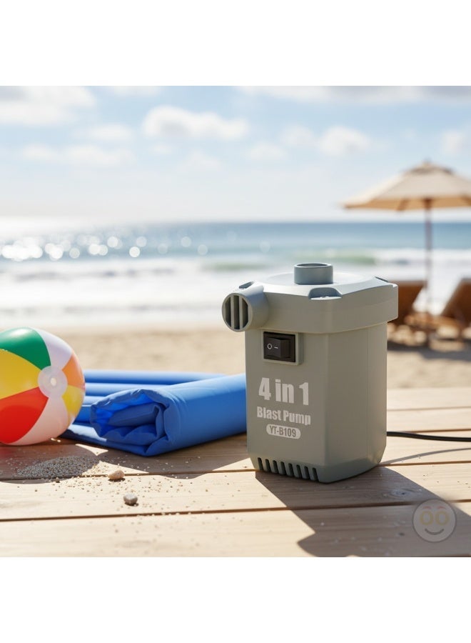 مضخة الهواء المحمولة 4 في 1 (Blast Pump) - رفيقك المثالي للتخييم والرحلات (موديل YT-M2055) - Image 5