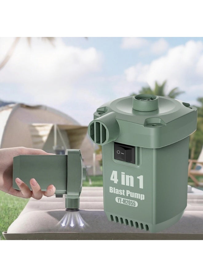 مضخة الهواء المحمولة 4 في 1 (Blast Pump) - رفيقك المثالي للتخييم والرحلات (موديل YT-M2055) - Image 4