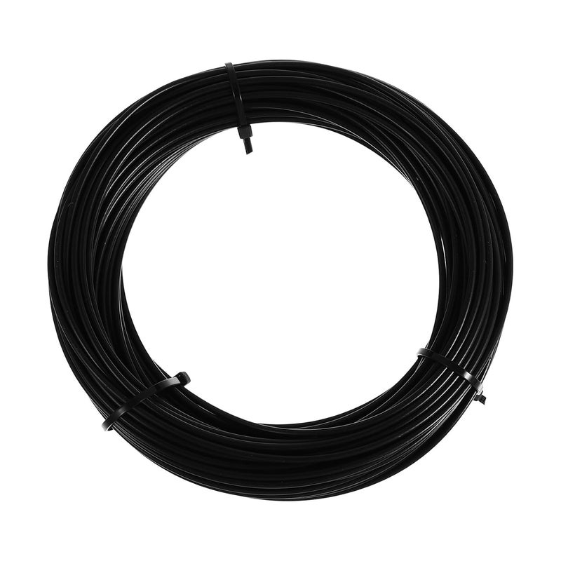 UKCOCO 304 Stainless Steel Coated Wire Rope Cable Black PVC Coated Curtain Wire 0.2cm Diameter 25m Length Outdoor Garden for Hanging and Bailing Applications - Image 1
