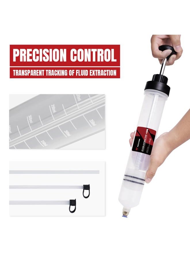 Thorstone Automotive Fluid Extractor Pump with Long Rubber Hose, Oil Change Syringe, Manual Fuel Suction & Filler, Fluid Oil Change Evacuator (17.6 Oz./0.53 Qt./500 CC) - Image 5
