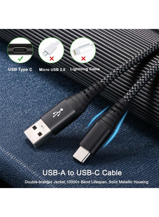 Besgoods USB Type C Charger Cable, 6-Pack 10ft USB C Cable Fast Charging Braided Type C Charger Cord for iPhone 16/15, Galaxy S24 S23 S22 S9 S10 A13 A15 A03s, Pixel-Black White Blue Green Purple Rose - Image 2
