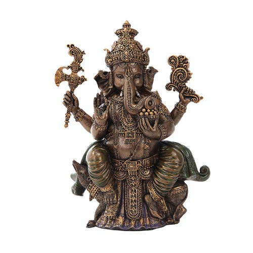 PTC PTC 8 Inch Sitting Ganesha Indian Hindu Mythological Statue Figurine 