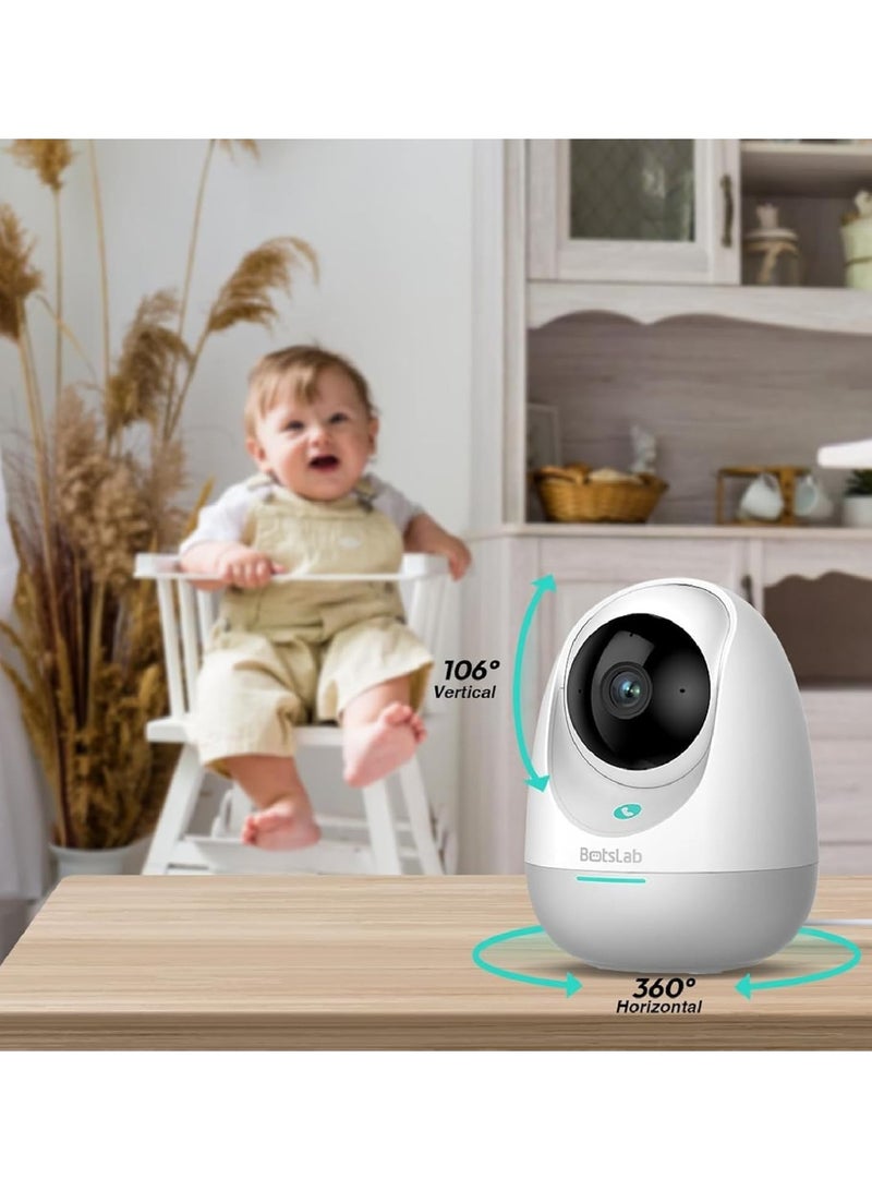 Botslab C213 2E Pro 2K Indoor Security Camera, Bi-directional Audio, People Tracking, HD Night Vision, Call Button, Manual Privacy Setting, 2.4GHz WiFi and LAN - Image 2
