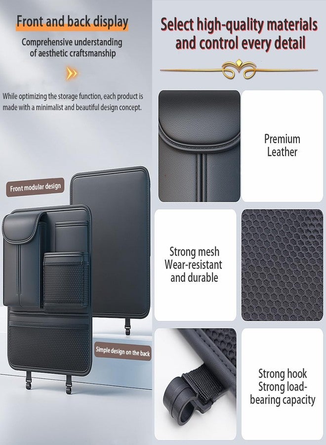 RAKSONIC Backseat Car Organizer,5 Storage Pocketscar Seat Organizer,Car Storage Organizer with Foldable Food Tray,Car Seat Back Protectors Kick Mats Travel Accessories - Image 5
