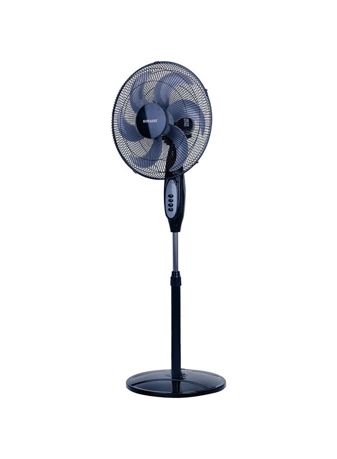 SONASHI 16" Stand Fan With Height Adjustable Feature | 6 Blade Leaf With 3 Speed Switch And Oscillation Function | Ideal For Office, Rooms And Dining Rooms | Tower/Stand Fan 75 W 75 W SF-8040SN Black - Image 2